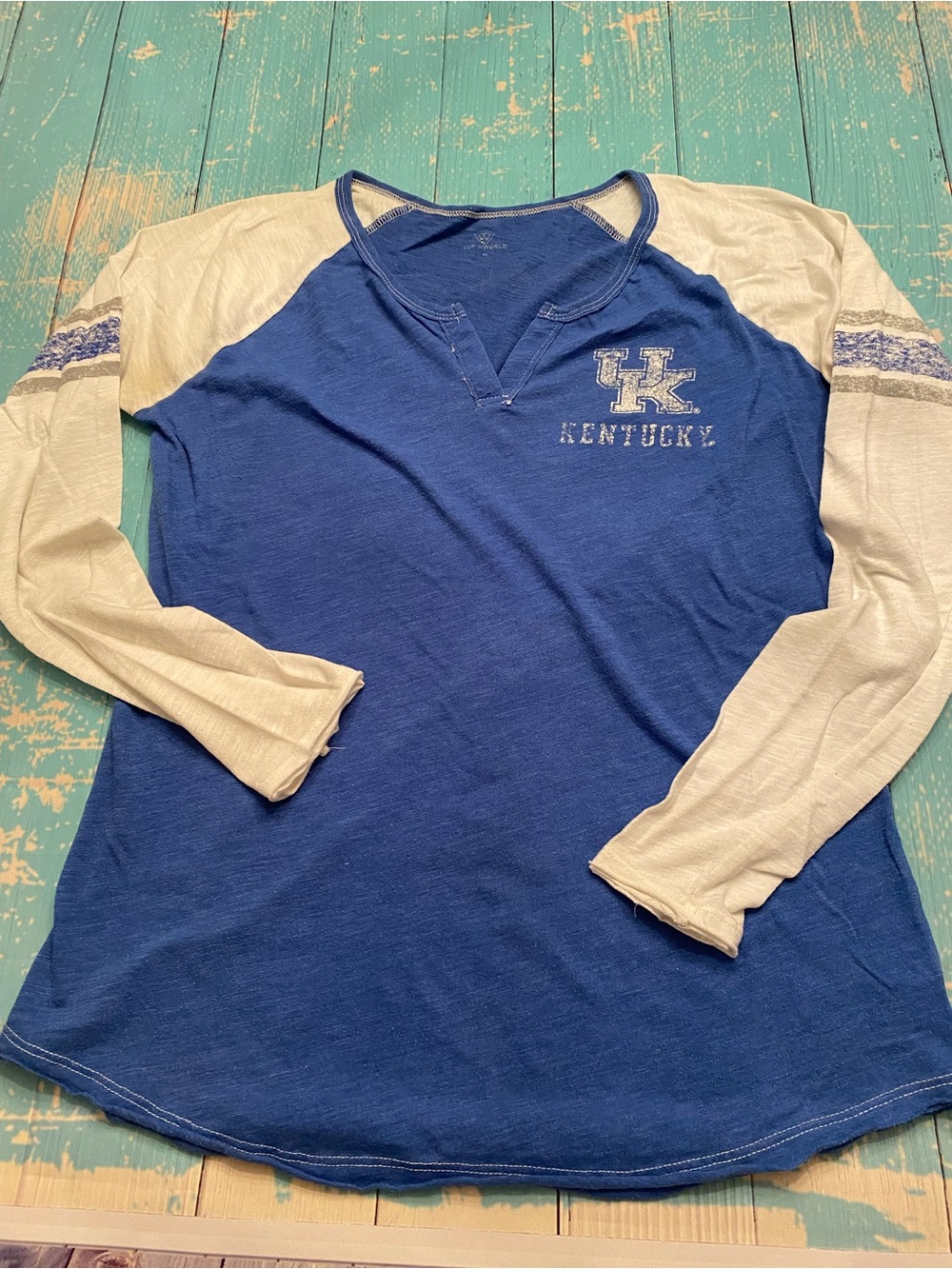 Kentucky Wildcats Blue Raglan Long Sleeve Shirt